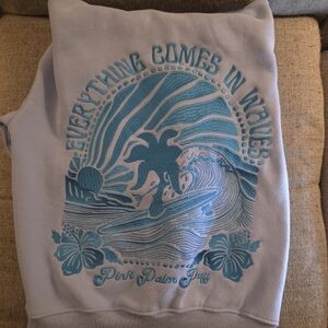 Pink Palm Puff hoodie